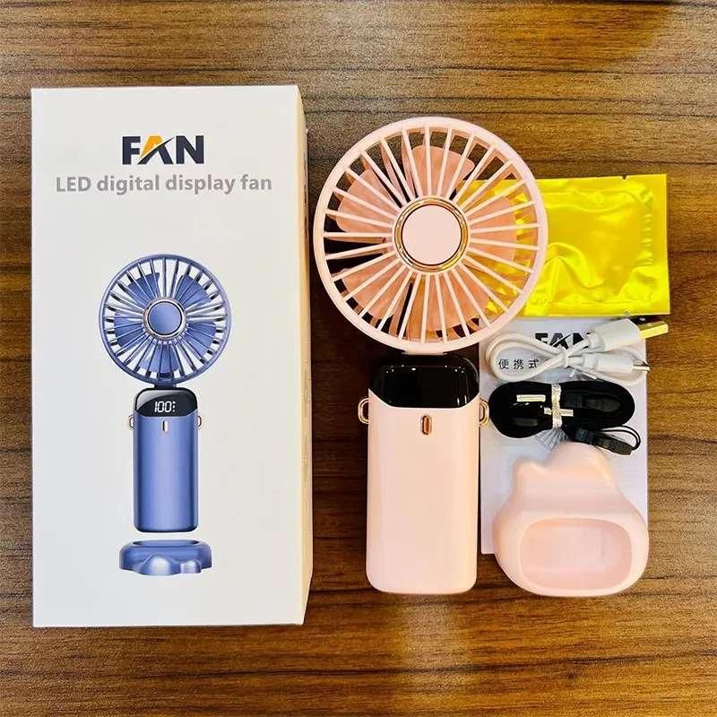 Korean Portable Handheld Fan – Battery Operated with LED Display