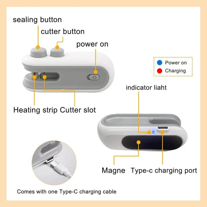ClipHeat™ Mini USB Sealer & Cutter