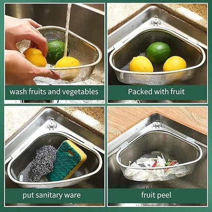 Cartkin Multifunction SS Kitchen Sink Drain Basket