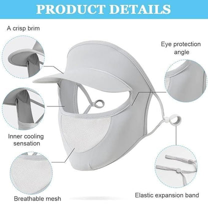 Korean Outdoor Cycling Sunshade Cap with Face Mask