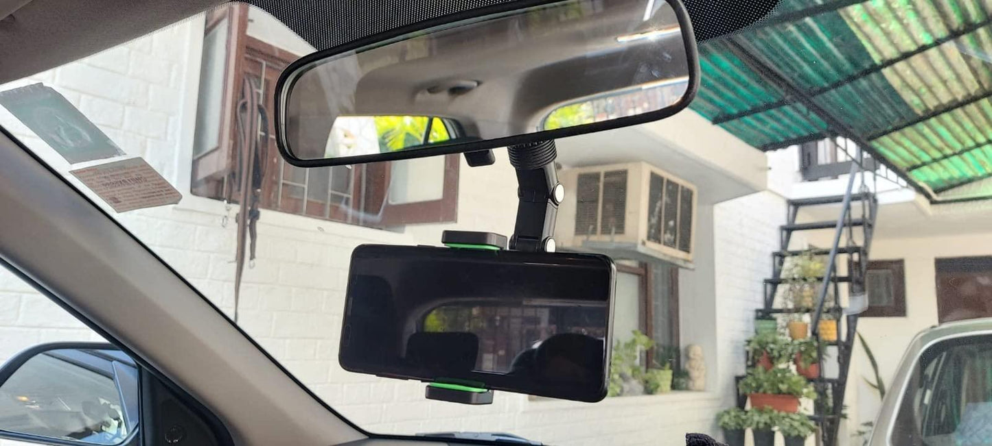 360° SmartPhone Holder for Car Rearview Mirror - Easy Navigation