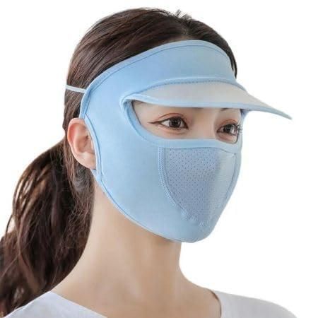 Korean Outdoor Cycling Sunshade Cap with Face Mask