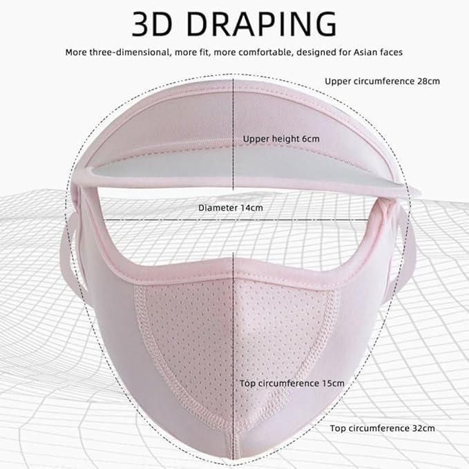 Korean Outdoor Cycling Sunshade Cap with Face Mask