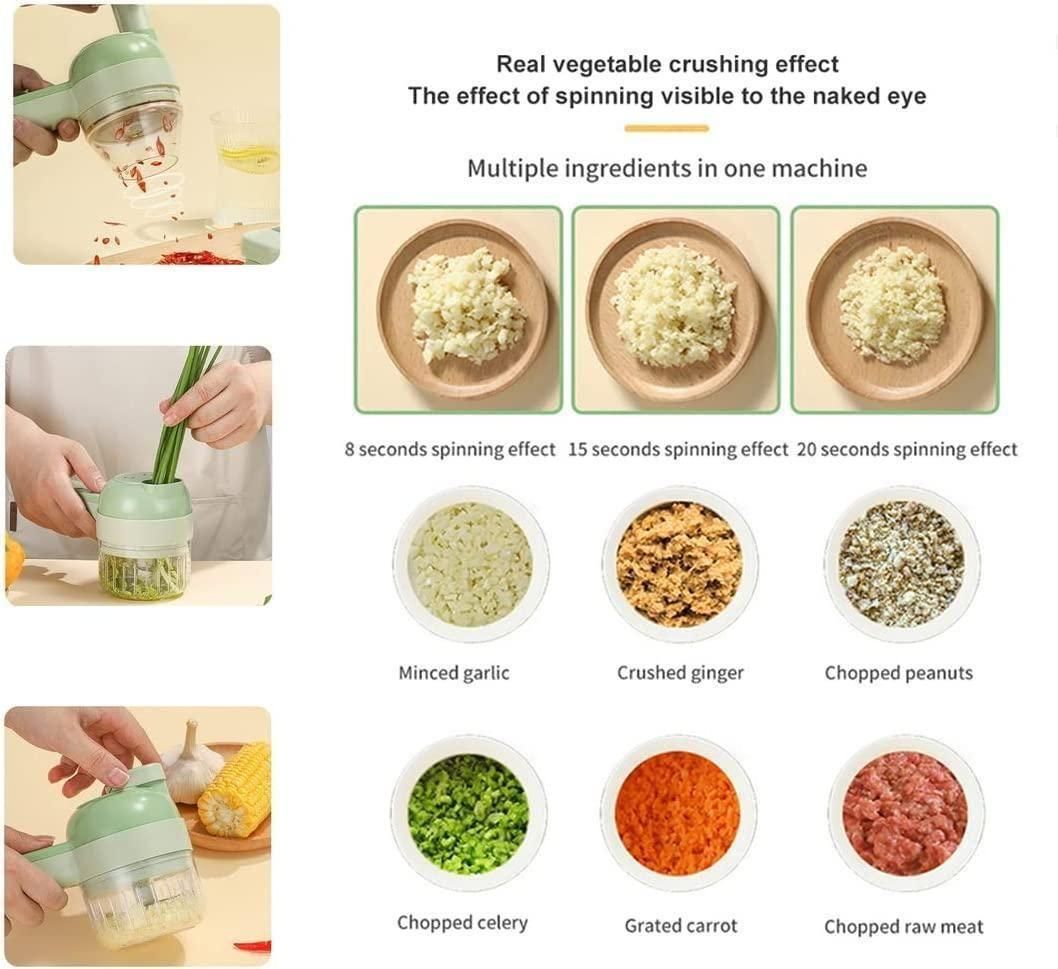 Cartkin 4-in-1 Portable Electric Veggie Cutter