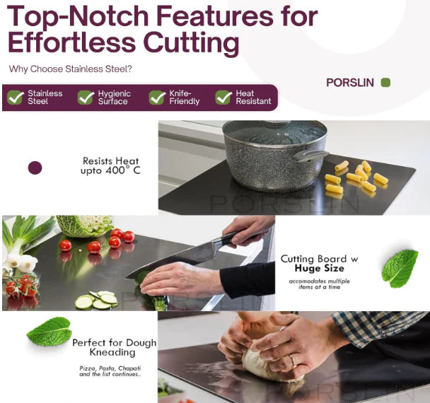 Premium SUS304 Kitchen Chopping Board - 35x31cm