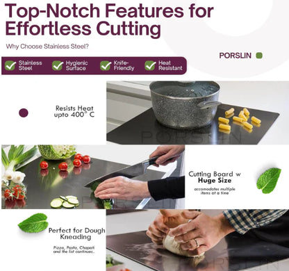 Premium SUS304 Kitchen Chopping Board - 35x31cm
